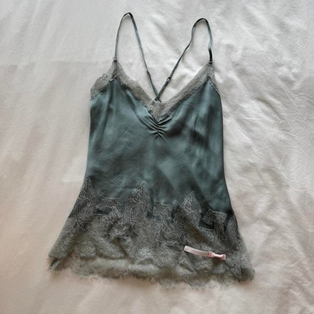 Bluegrey real silk lace babydoll